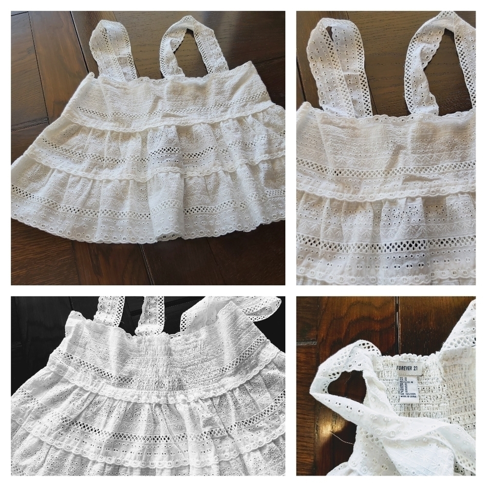 NEW FOREVER 21 LACE CROP TOP/B3